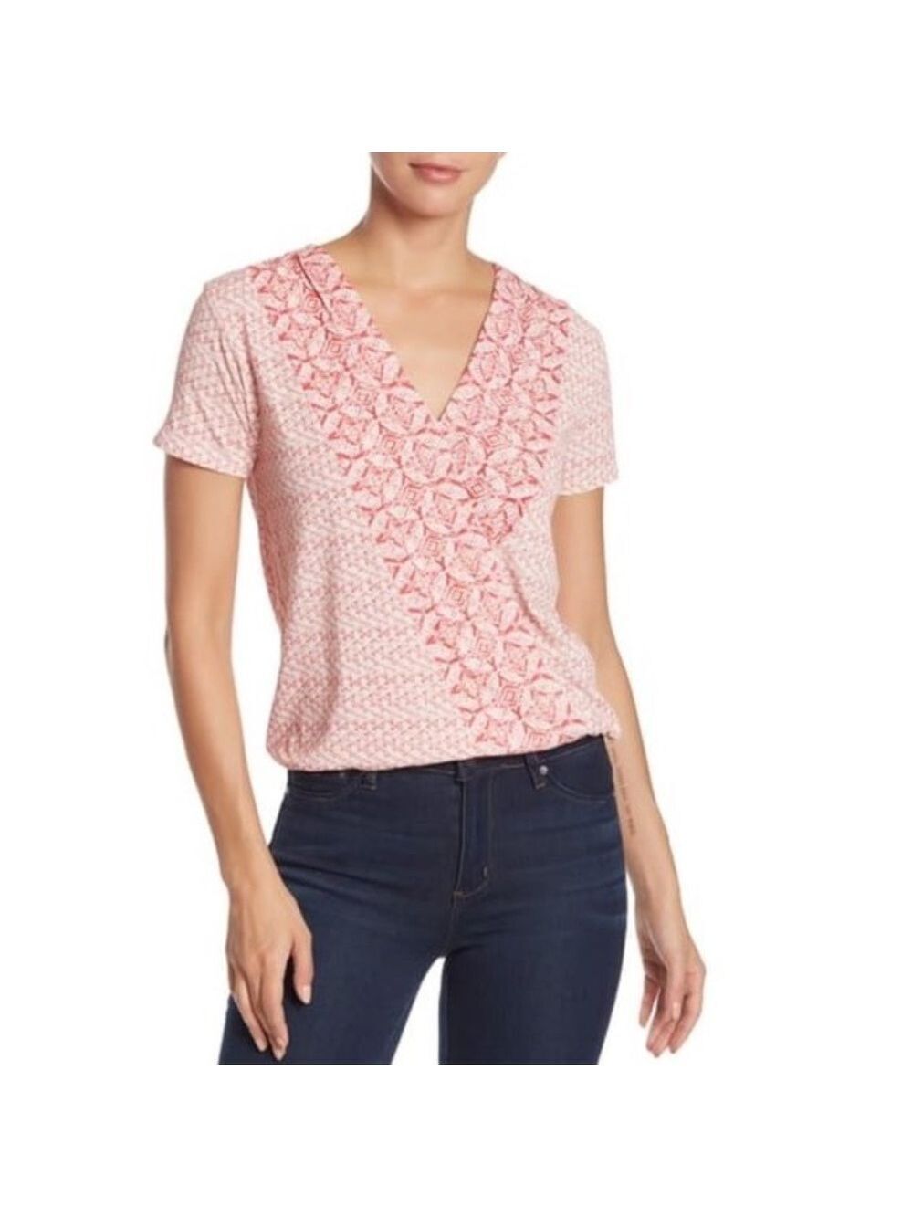 Lucky Brand Deco Geo Print Top